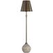 Jaycee 33.75 inch 60 watt Brushed Brass and Travertine Buffet Lamp Portable Light