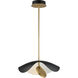 Carmen LED 16.5 inch Black and Gold Single Pendant Ceiling Light in Black/Gold