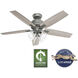 Gatlinburg 52 inch Matte Silver with Light Gray Oak Blades Ceiling Fan