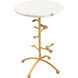 Tweety Bird 23 X 16 inch White and Gold Side Table