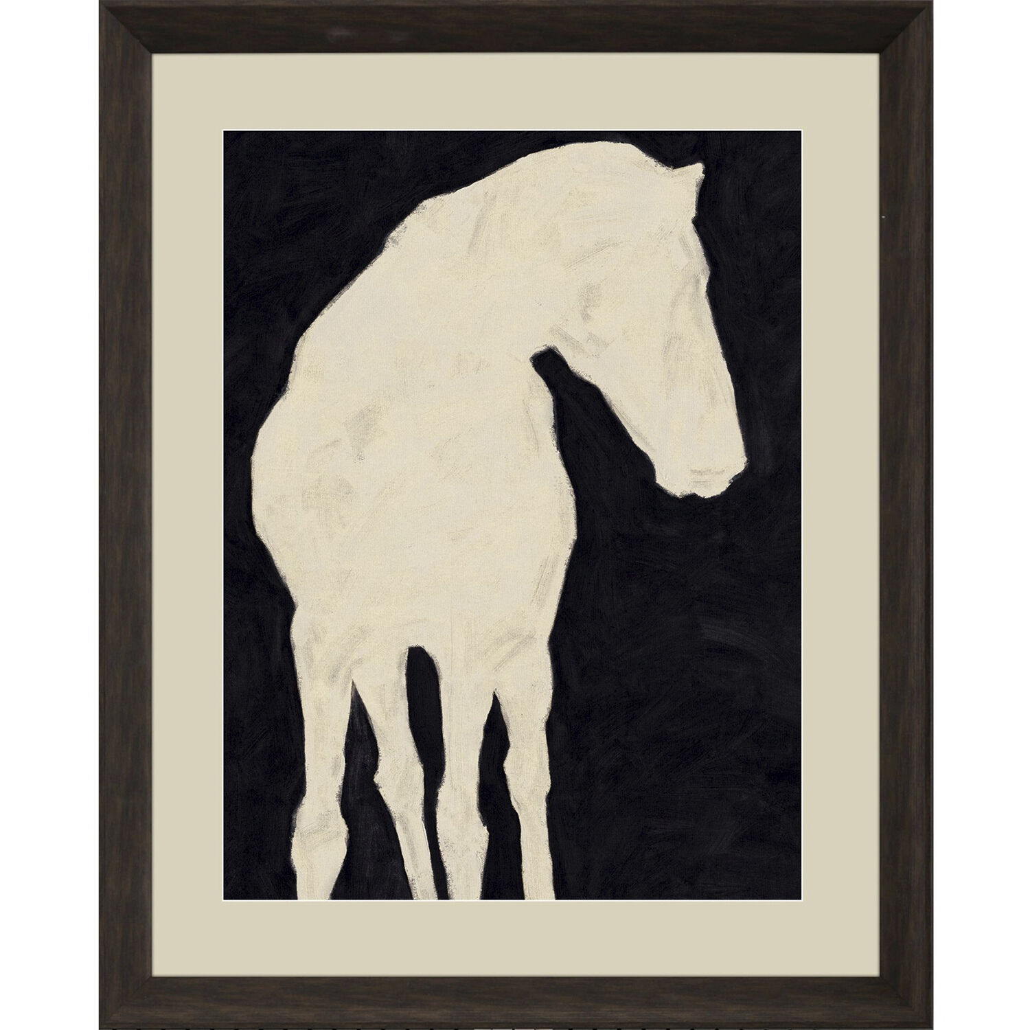 Equestrian Grace Equestrian Style Black and Beige Framed Art
