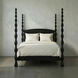 Brancusi Hand Rubbed Black Bed, Queen