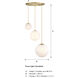 Pixie LED 28.75 inch Brushed Gold Chandelier Ceiling Light