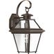 Burlington 1 Light 13 inch Antique Bronze Outdoor Wall Lantern, Small