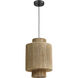 Corsair 1 Light 12 inch Natural with Bronze Mini Pendant Ceiling Light