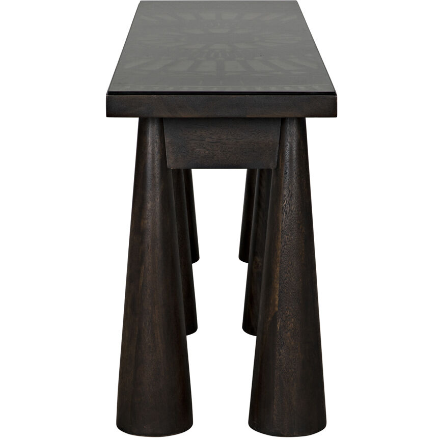 Tutankhamun 81 X 20 inch Ebony Walnut Console