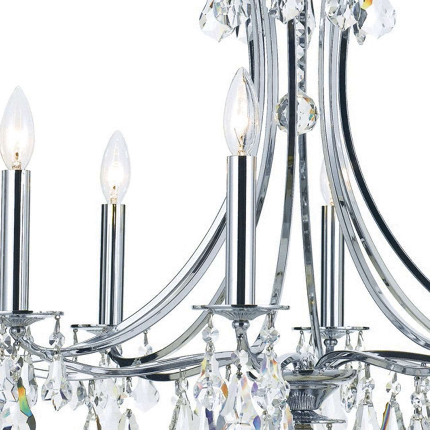 Cedar 8 Light 28 inch Polished Chrome Chandelier Ceiling Light in Clear Hand Cut