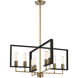 Chicago PM 8 Light 28 inch Old Satin Brass Chandelier Ceiling Light