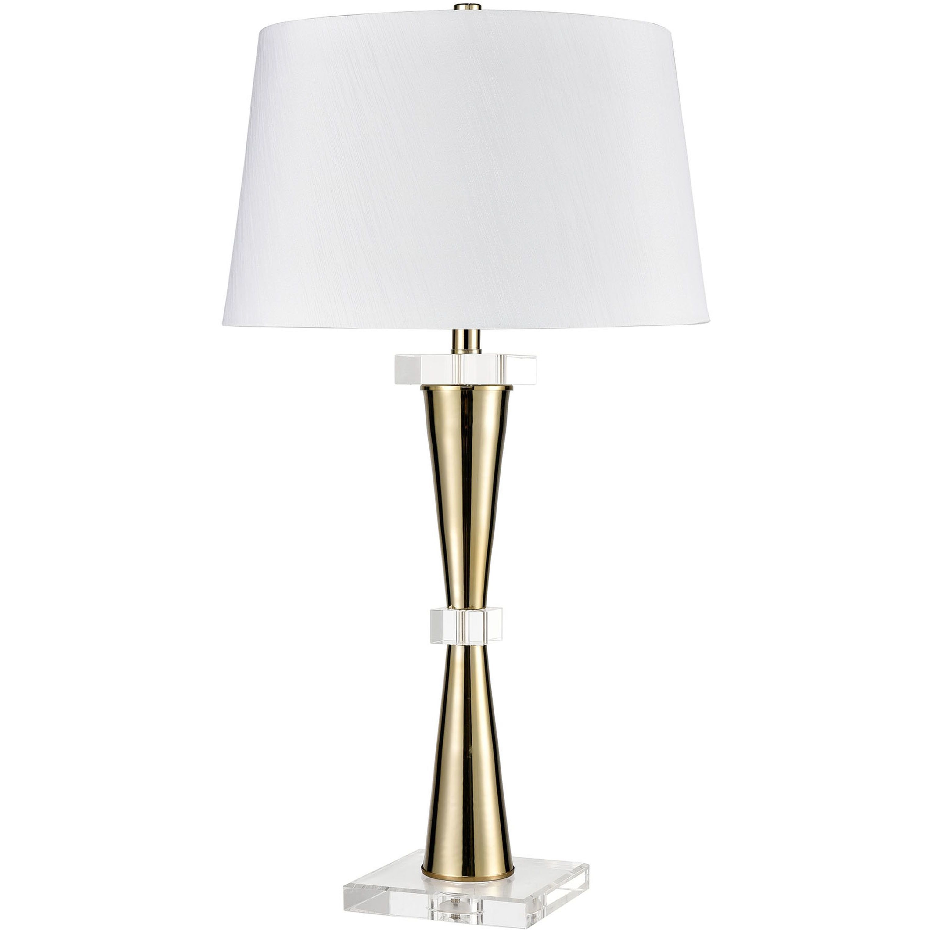 Brandt 32 inch 150 watt Gold with Clear Table Lamp Portable Light