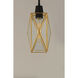 Norfolk 1 Light 6 inch Black/Burnished Brass Mini Pendant Ceiling Light