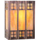 Glasgow 1 Light 6.5 inch Rustic Brown ADA Wall Mount Wall Light in White Opalescent