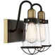 Lansing 2 Light 13.5 inch English Bronze and Warm Brass Bathroom Vanity Light Wall Light