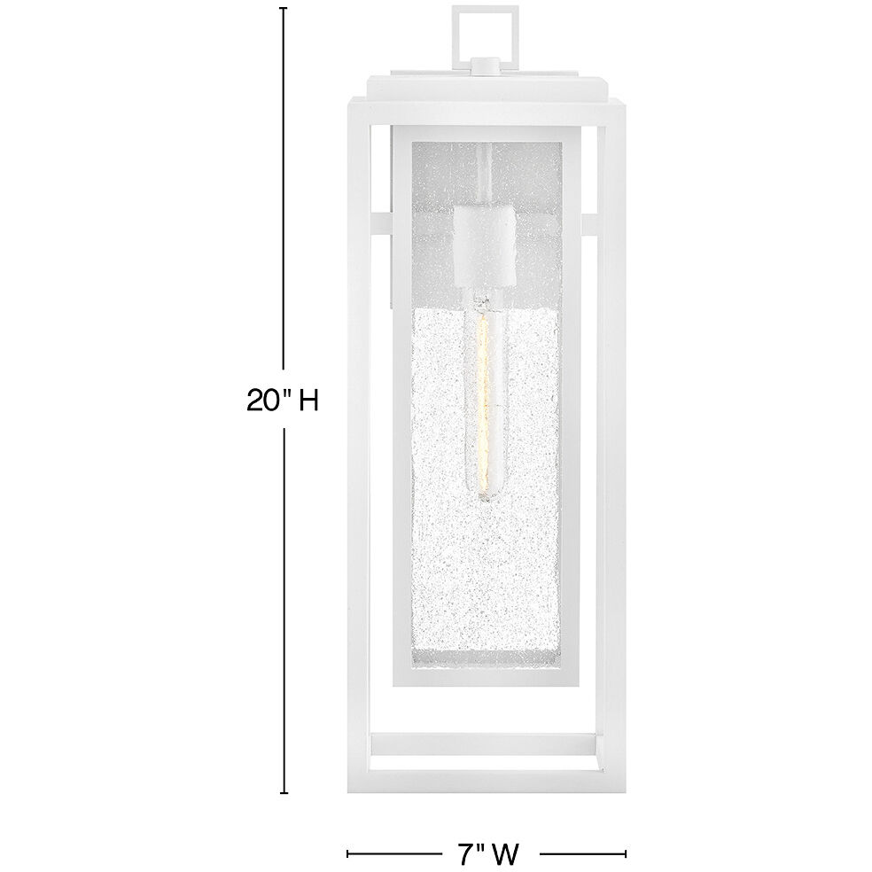 Coastal Elements Estate Series Republic 1 Light 20 inch Textured White Outdoor Wall Mount