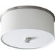 Echo 2 Light 15 inch Satin Nickel Flush Mount Ceiling Light