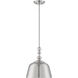 Berg 1 Light 12 inch Satin Nickel Pendant Ceiling Light, Essentials