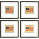 American Flags Blue and Red Framed Art