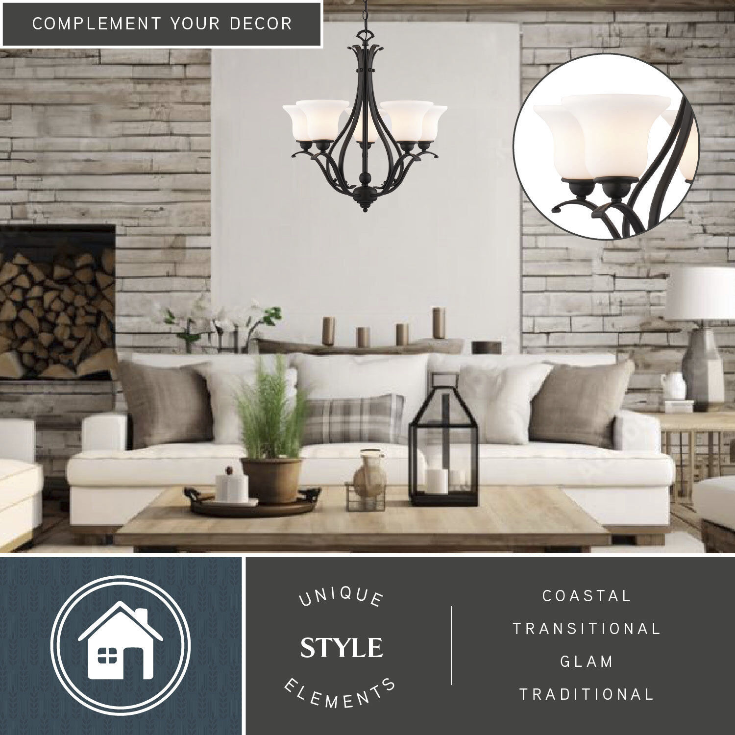 Monrovia 5 Light 26 inch Oil Rubbed Bronze Chandelier Ceiling Light