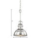 Blakesley 1 Light 8 inch Brushed Nickel Pendant Ceiling Light