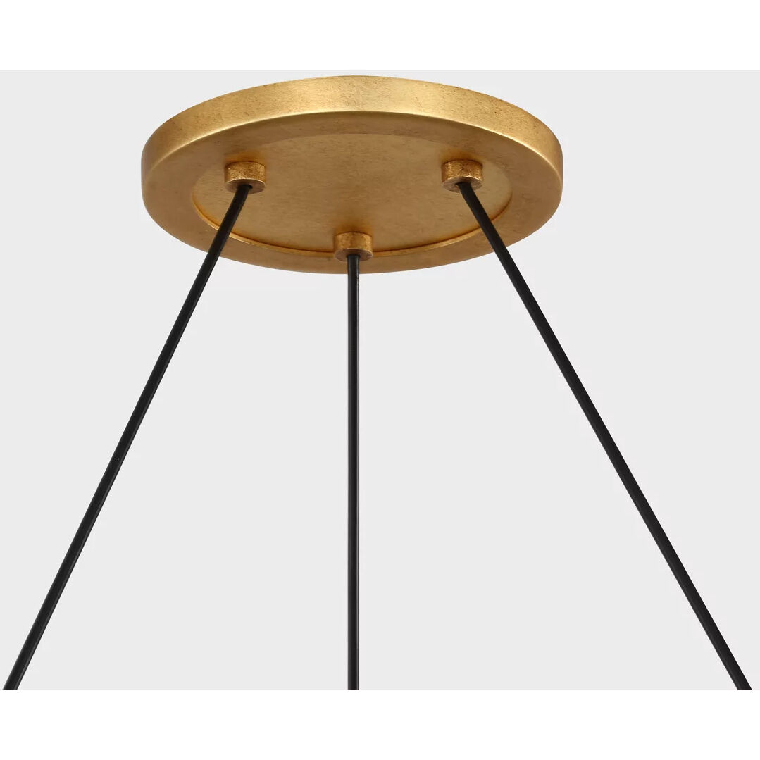 Kelly Wearstler Differo LED 40 inch Gild Layered Ring Chandelier Ceiling Light