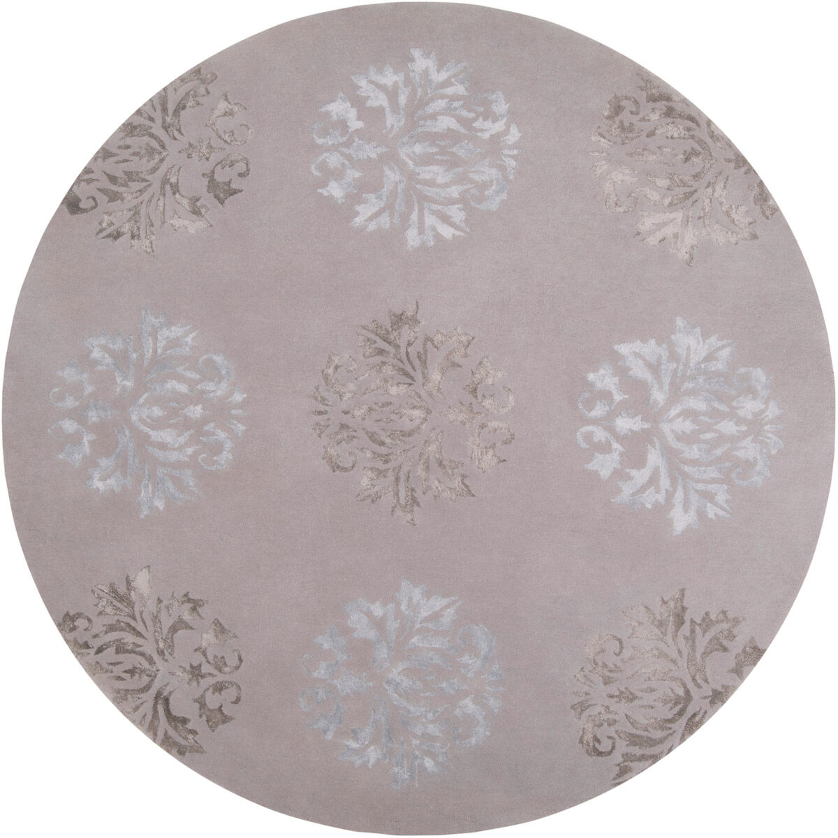 Tamira 96 inch Gray and Gray Area Rug, Polyester and Wool