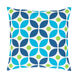 Miranda 18 X 18 inch Bright Blue and Grass Green Throw Pillow