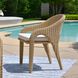 Kavali Natural Honey and Oyster White Outdoor Dining Chair