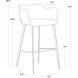 Griffin 38.75 inch Town Grey / Roman Grey Barstool