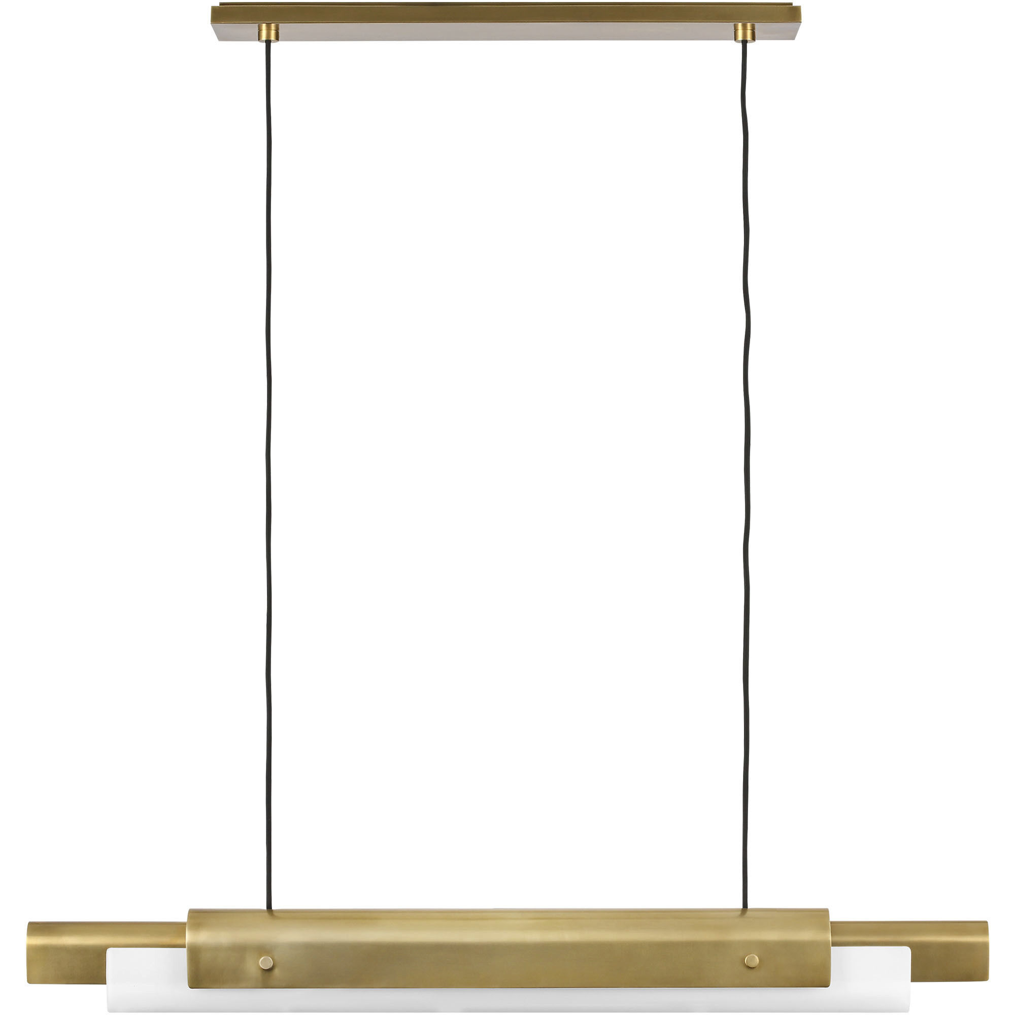 Avroko Ambrose Linear Chandelier Ceiling Light in Hand Rubbed Antique Brass