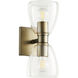 Relo 2 Light 6 inch Dark Brass Wall Sconce Wall Light 