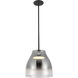 Trinity Pendant Ceiling Light in Smoked Glass
