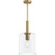 Reines 1 Light 9 inch Brushed Gold Pendant Ceiling Light