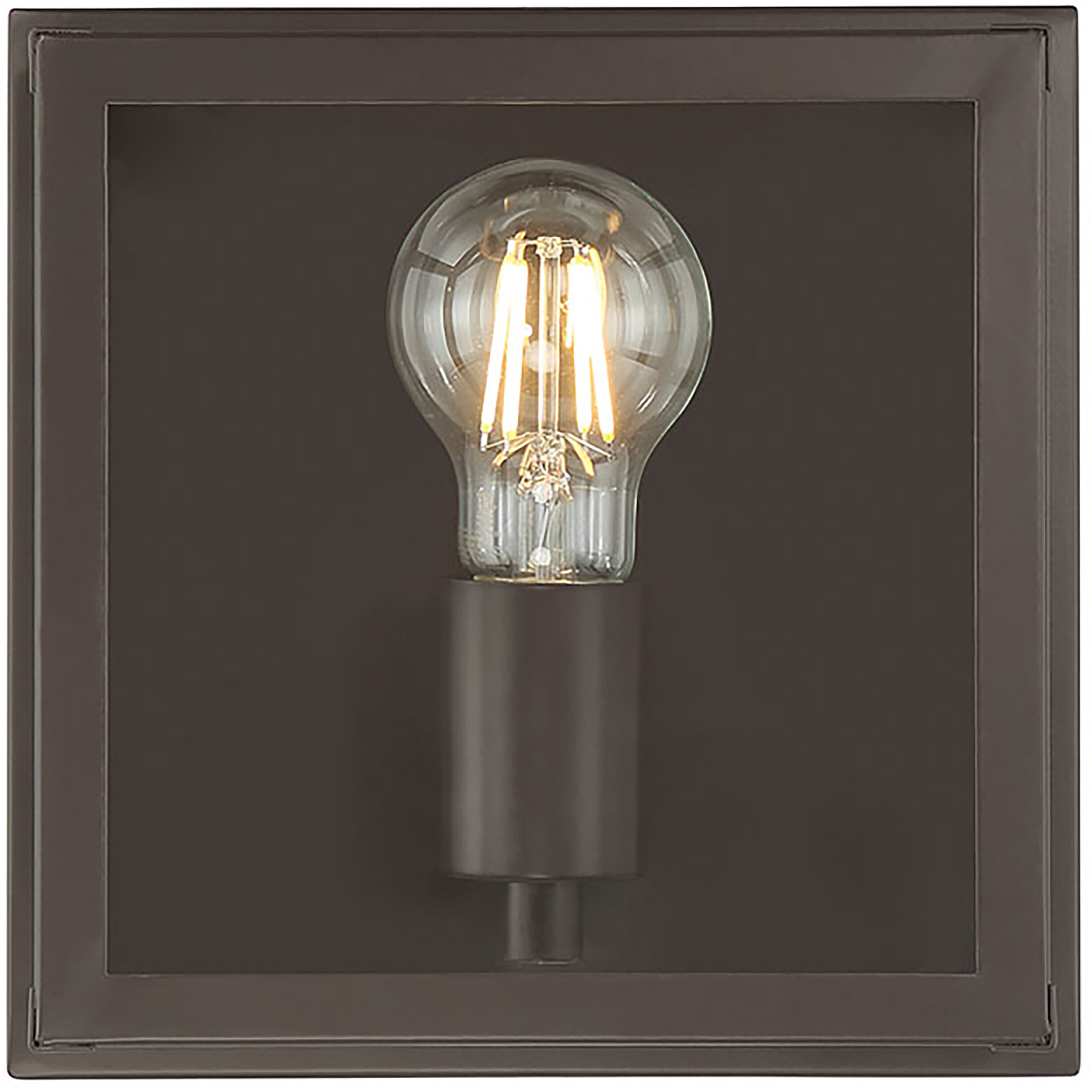 Evanton 1 Light 8 inch Powder Coated Bronze Outdoor Flush Mount