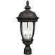 Knob Hill DC 3 Light 28 inch Sienna Outdoor Pole/Post Mount