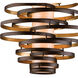 Vertigo 2 Light 18 inch Bronze / Gold Leaf Pendant Ceiling Light 