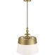 Ava 1 Light 15.75 inch Brushed Gold Pendant Ceiling Light