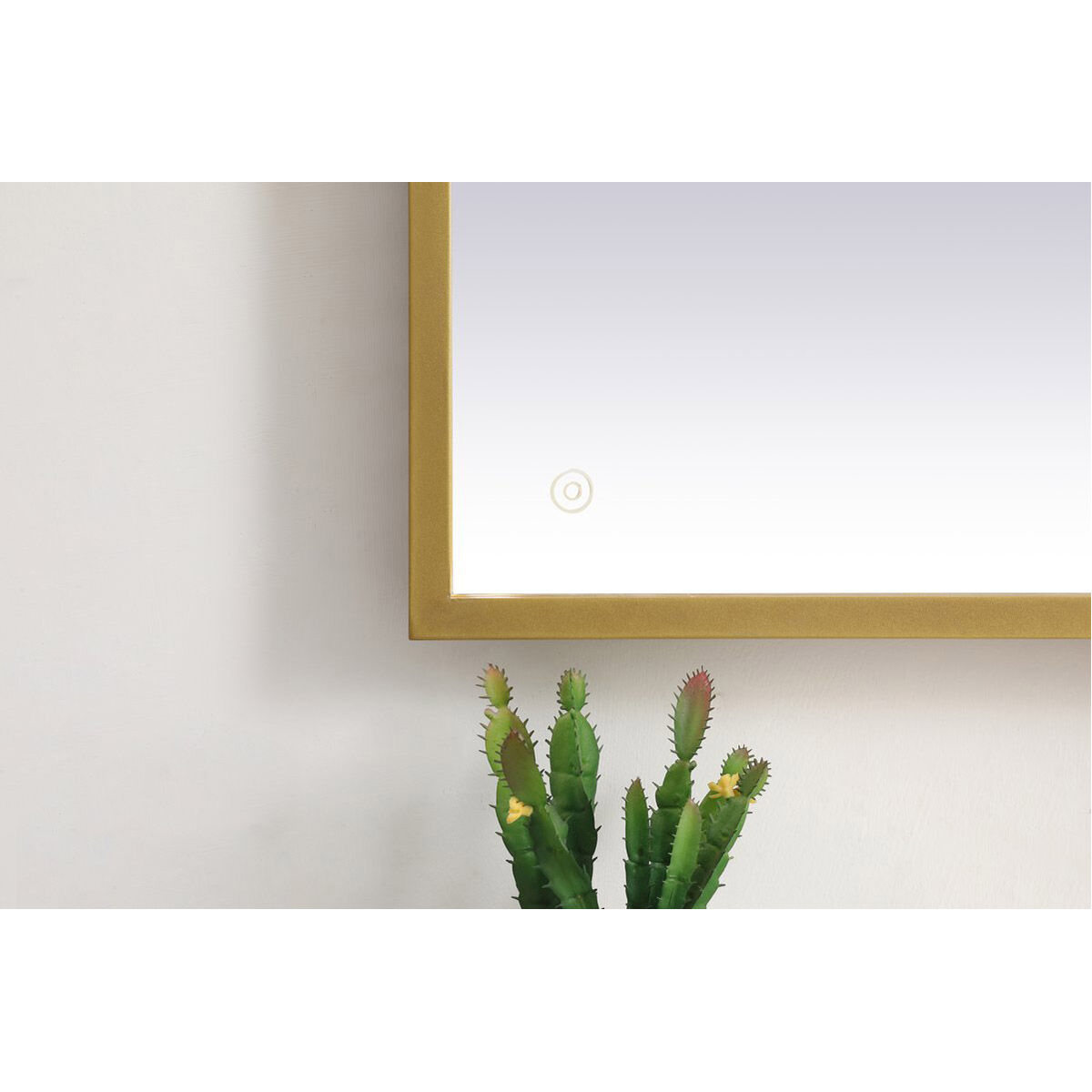 Pier 40 X 20 inch Brass LED Mirror