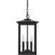 Carlisle 3 Light 9 inch Black Outdoor Pendant