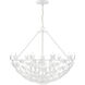 Birch 6 Light 28 inch Bisque White Pendant Ceiling Light