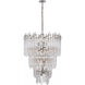Suzanne Kasler Adele 12 Light 24 inch Polished Nickel with Clear Acrylic Three-Tier Waterfall Chandelier Ceiling Light