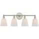 Greenwich 4 Light 28 inch Polished Nickel Bath Vanity Light Wall Light