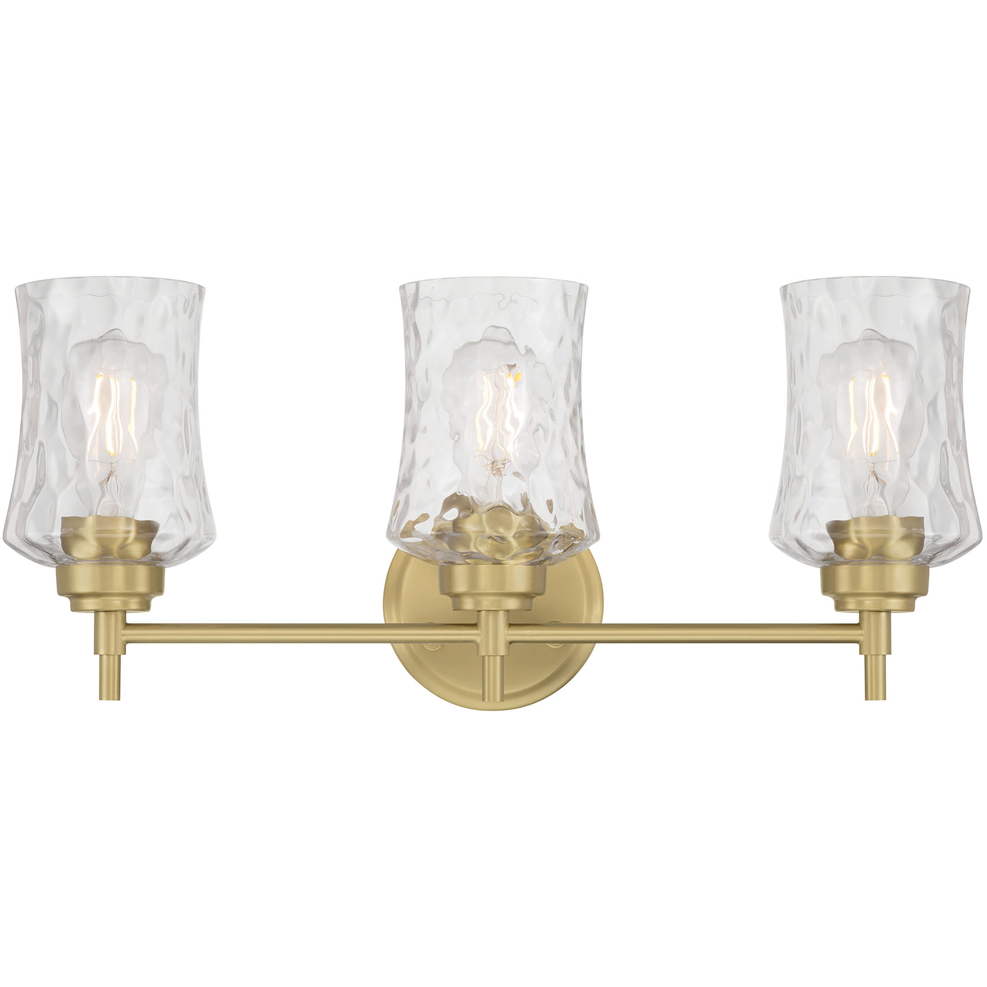 Clarvyn 3 Light 21 inch Vintage Brass Bathroom Vanity Light Wall Light