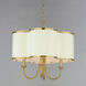 Clover 4 Light 20 inch Satin Brass Chandelier Ceiling Light