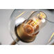 Savvy LED 37 inch Antique Brass and Black Chandelier Ceiling Light