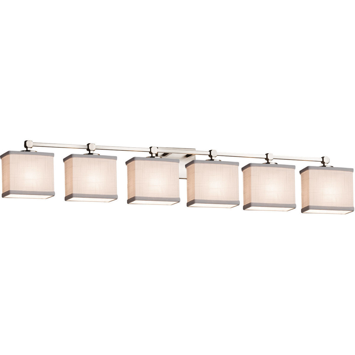Textile LED 51 inch Brushed Nickel Bath Bar Wall Light