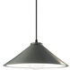 Radiance Collection LED 11.75 inch Pewter Green with Dark Bronze Pendant Ceiling Light