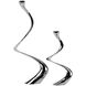 Silver Spiral 19 X 8 inch Candleholders, Set of 2
