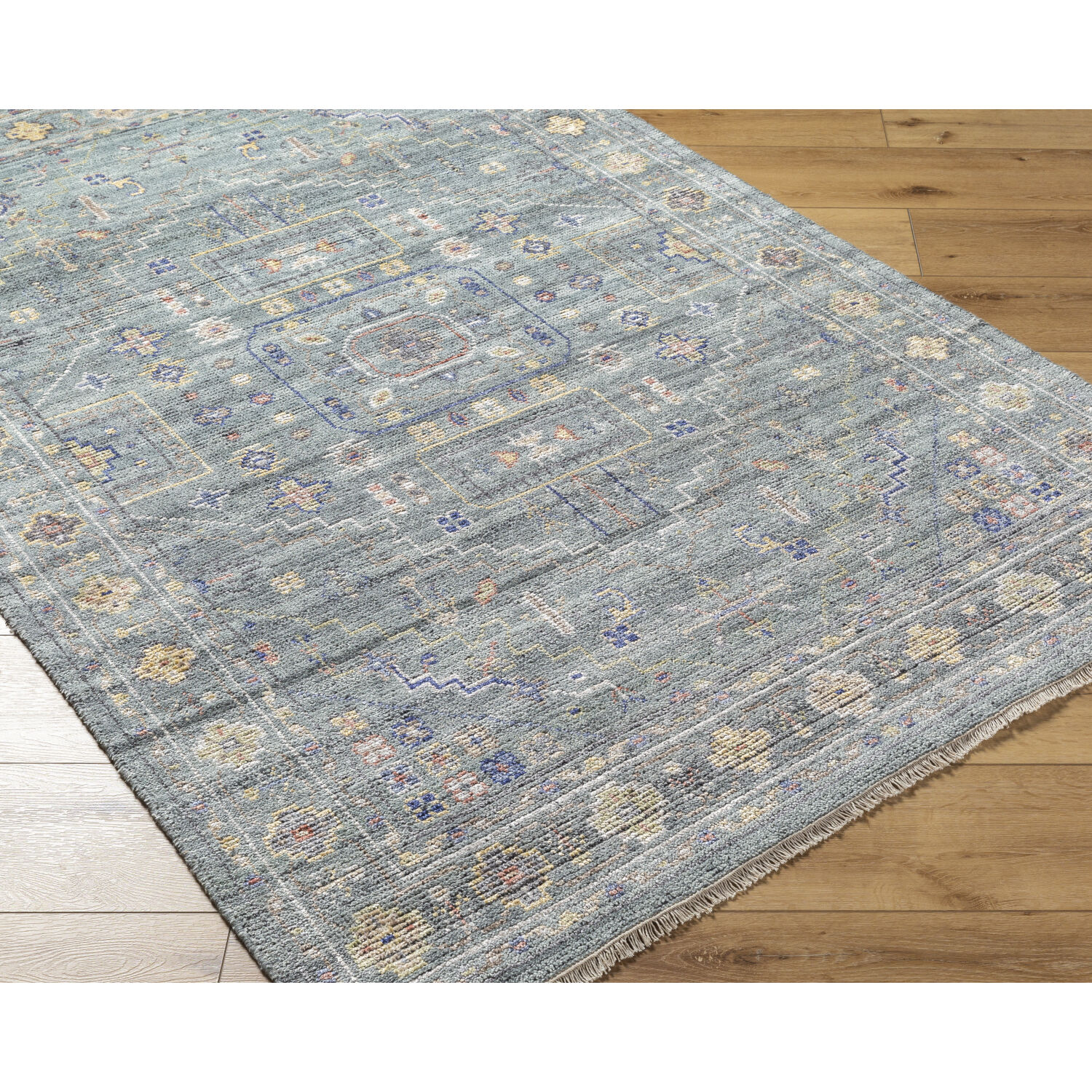 Kushal 108 X 72 inch Slate Rug, Rectangle
