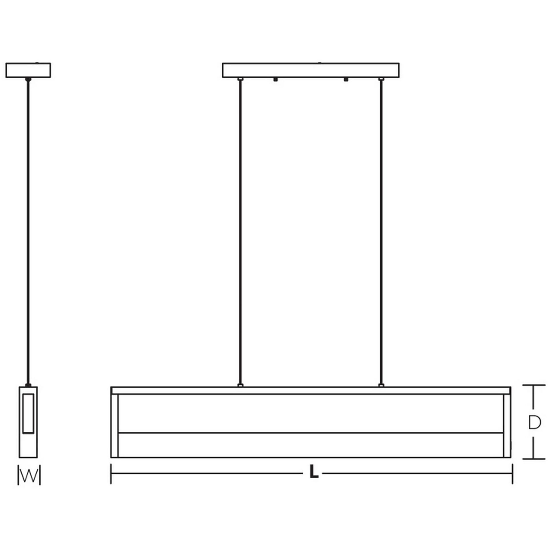 Echo LED 44.75 inch White Linear Pendant Ceiling Light