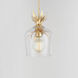 Paloma 1 Light 7.75 inch Gold Leaf Single Pendant Ceiling Light