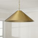 Avery 1 Light 28 inch Aged Brass Pendant Ceiling Light